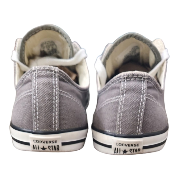 Grey Converse Superstar Canvas Sneakers, Women's 7 - Picture 7 of 8